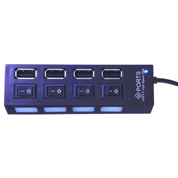 מפצל 4 PORT USB 2.0 אקטיבי כולל חיבור מתח | PC SQUAD