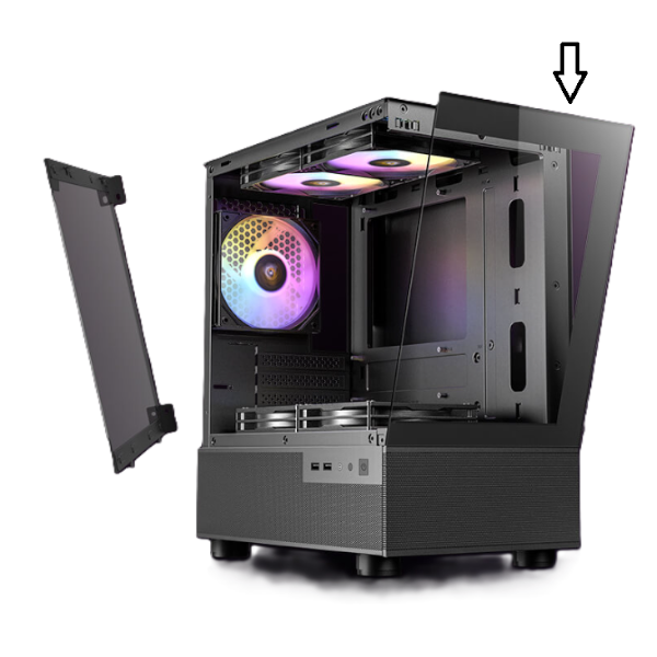 פנל קידמי למארז שחור ANTEC CX200M | PC SQUAD