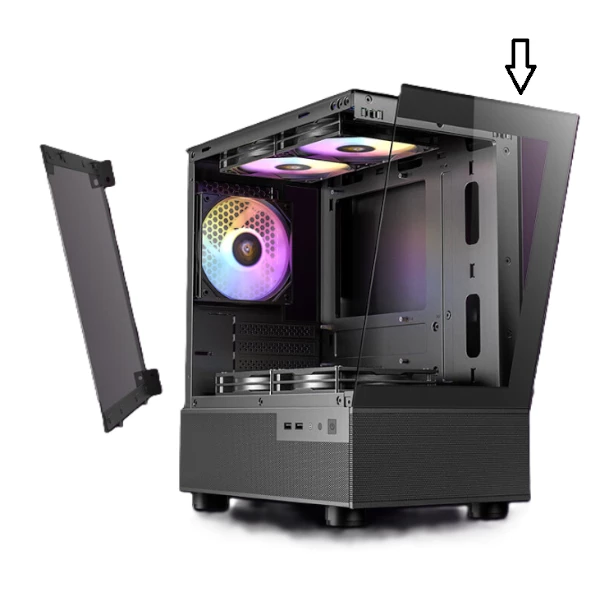פנל קידמי למארז שחור ANTEC CX200M | PC SQUAD