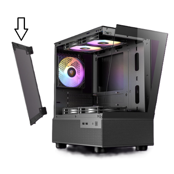 זכוכית למארז שחור ANTEC CX200M | PC SQUAD