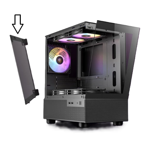 זכוכית למארז שחור ANTEC CX200M | PC SQUAD