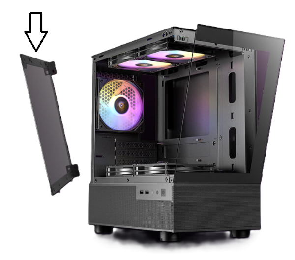 זכוכית למארז שחור ANTEC CX200M | PC SQUAD