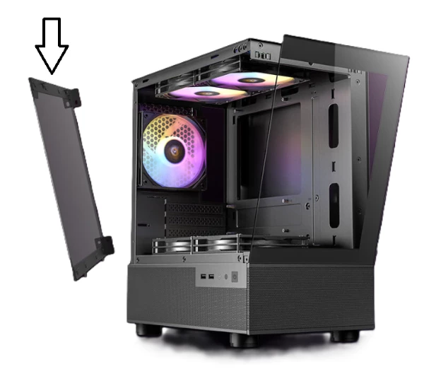 זכוכית למארז שחור ANTEC CX200M | PC SQUAD