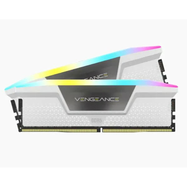 זכרון לנייח CORSAIR Vengeance RGB 32GB 2x16GB DDR5 5600 C40 White | PC SQUAD