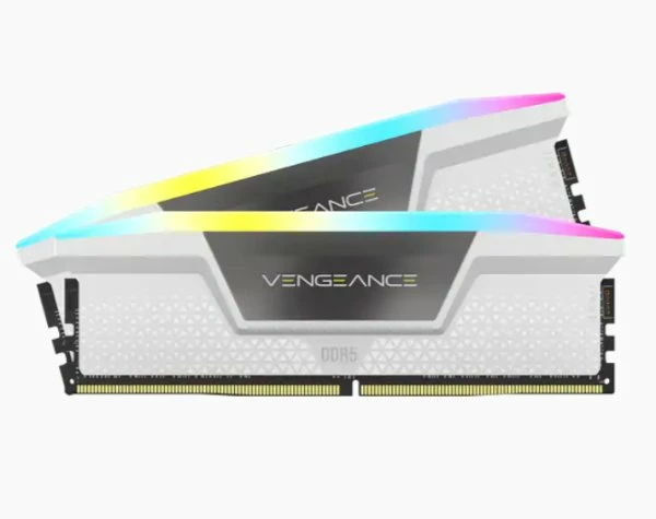 זכרון לנייח CORSAIR Vengeance RGB 32GB 2x16GB DDR5 5600 C40 White | PC SQUAD
