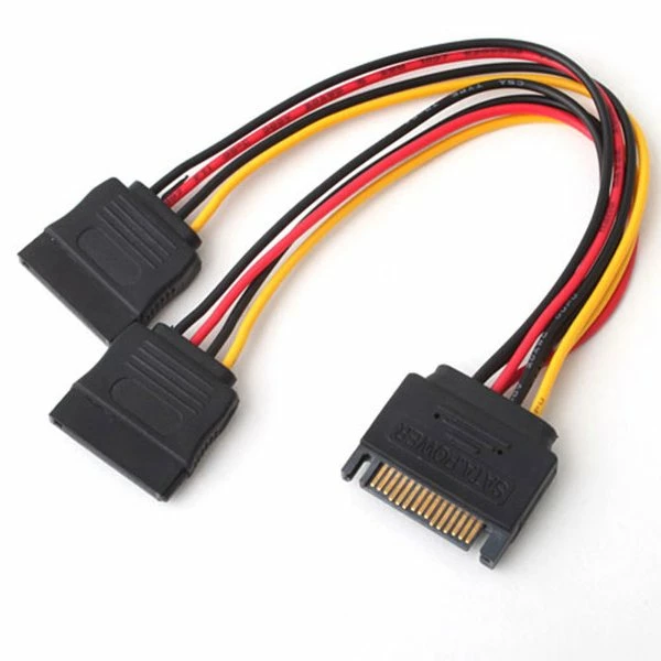 מפצל חשמל Sata Male to 2XSATA Female | PC SQUAD