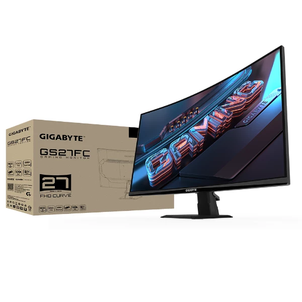מסך גיימינג קעור Gigabyte GS27FC FHD VA 1MS HDR Ready 180Hz | PC SQUAD