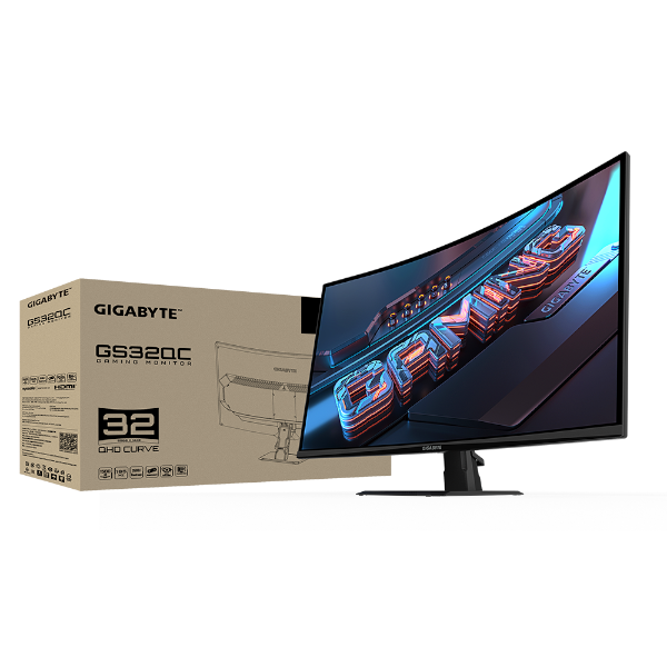 מסך גיימינג Gigabyte GS32QC QHD VA 1Ms 170Hz Curverd 31.5 | PC SQUAD
