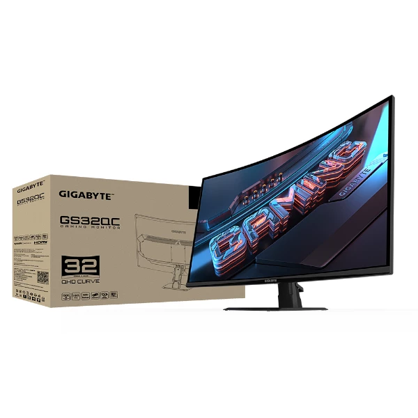 מסך גיימינג Gigabyte GS32QC QHD VA 1Ms 170Hz Curverd 31.5 | PC SQUAD
