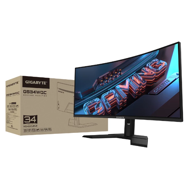 מסך גיימינג Gigabyte GS34WQC WQHD VA 135Hz 1Ms Curved HDR Ready | PC SQUAD