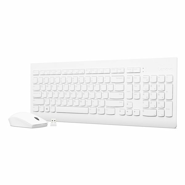 סט אלחוטי לבן 2 שפות  Lenovo 510 Wireless Set Hebrew English | PC SQUAD