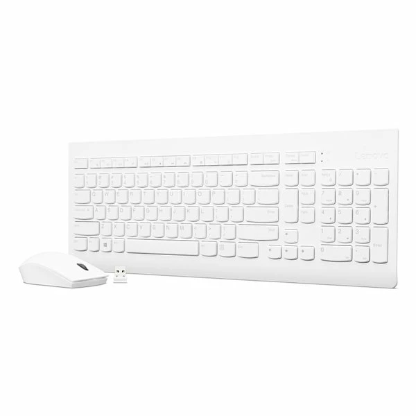 סט אלחוטי לבן 2 שפות  Lenovo 510 Wireless Set Hebrew English | PC SQUAD