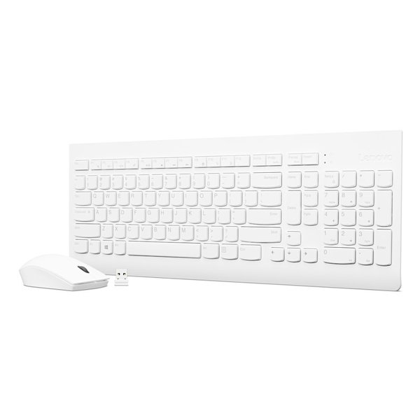 סט אלחוטי לבן 2 שפות  Lenovo 510 Wireless Set Hebrew English | PC SQUAD