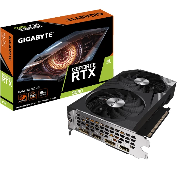 כרטיס מסך Gigabyte RTX 3060 Gaming OC 8GB 2.0 GDDR6 Dual Fan | PC SQUAD