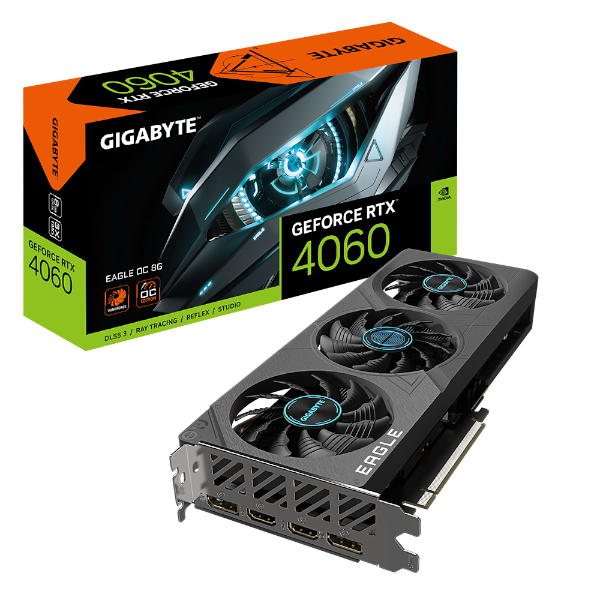 כרטיס מסך Gigabyte RTX 4060 EAGLE OC 8GB DP HDMI | PC SQUAD