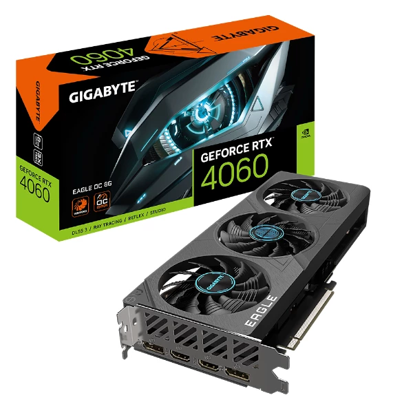 כרטיס מסך Gigabyte RTX 4060 EAGLE OC 8GB DP HDMI | PC SQUAD