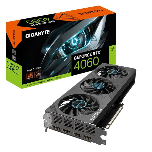 כרטיס מסך Gigabyte RTX 4060 EAGLE OC 8GB DP HDMI | PC SQUAD