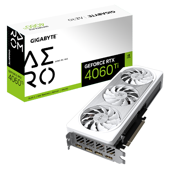 כרטיס מסך Gigabyte RTX 4060 Ti AERO OC 16GB White | PC SQUAD
