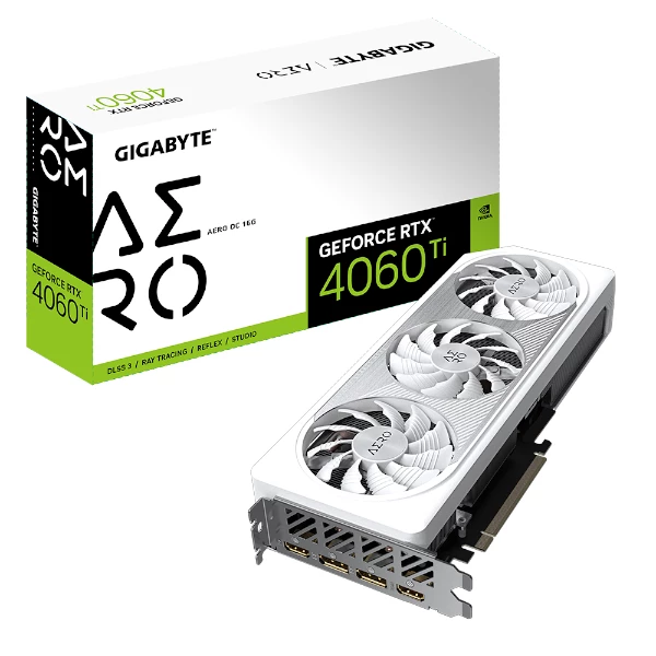 כרטיס מסך Gigabyte RTX 4060 Ti AERO OC 16GB White | PC SQUAD