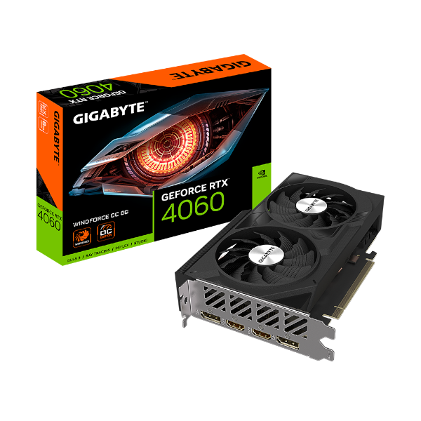 כרטיס מסך Gigabyte RTX 4060 WINDFORCE 2 OC 8GB DP HDMI | PC SQUAD