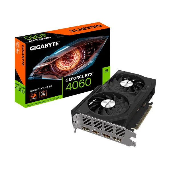 כרטיס מסך Gigabyte RTX 4060 WINDFORCE 2 OC 8GB DP HDMI | PC SQUAD