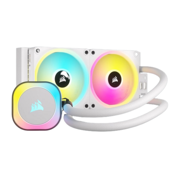 קירור נוזלי לבן Corsair iCUE LINK H100i RGB 240mm | PC SQUAD