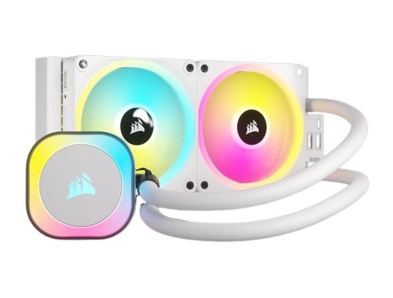 קירור נוזלי לבן Corsair iCUE LINK H100i RGB 240mm | PC SQUAD