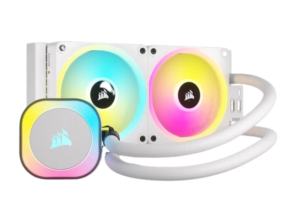קירור נוזלי לבן Corsair iCUE LINK H100i RGB 240mm | PC SQUAD