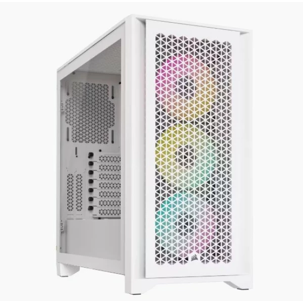 מארז CORSAIR iCUE 4000D RGB AIRFLOW Mid Tower White | PC SQUAD