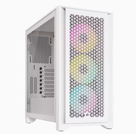 מארז CORSAIR iCUE 4000D RGB AIRFLOW Mid Tower White | PC SQUAD