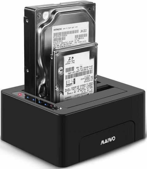 תחנת עגינה ושכפול לשני דיסקים  3.5/2.5 MAIVO USB3.0 Dual Bay | PC SQUAD