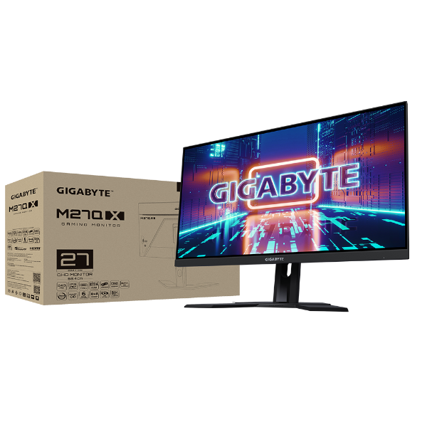 מסך Gigabyte M27Q X 27 2K 1Ms SS IPS 240HZ KVM HDR400 SPEAKERS | PC SQUAD