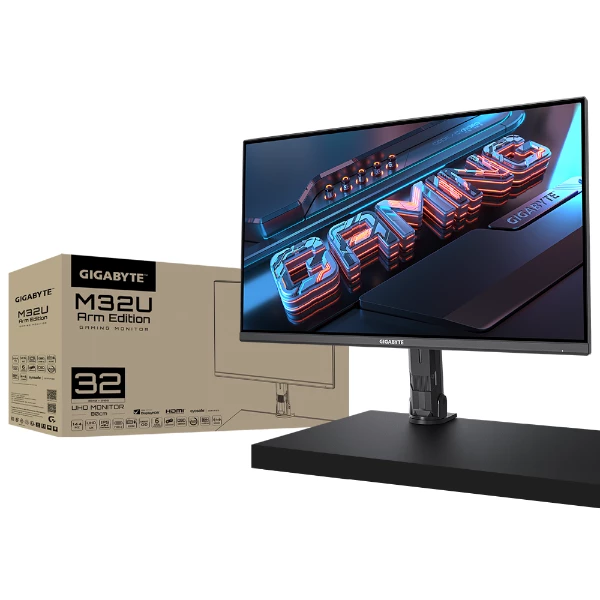 מסך גיימינג Gigabyte M32U Arm Edition 4K SS IPS 1Ms 144Hz Speaker | PC SQUAD