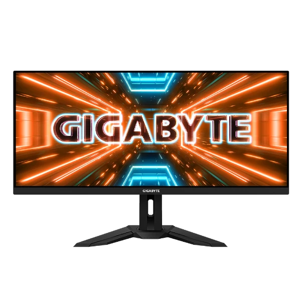 מסך Gigabyte M34WQ 144HZ UWQHD 1MS HDR400 IPS KVM 21:9 SPK BLACK | PC SQUAD