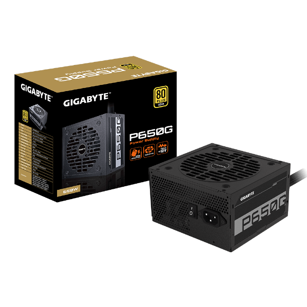 ספק כוח Gigabyte P650G 650W 80 Plus Gold 120mm silent fan | PC SQUAD