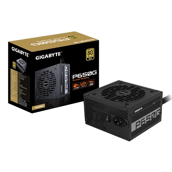 ספק כוח Gigabyte P650G 650W 80 Plus Gold 120mm silent fan | PC SQUAD