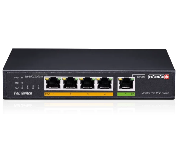 מתג 5 פורט Provision PoES-0460G+1G HPD 60W | PC SQUAD