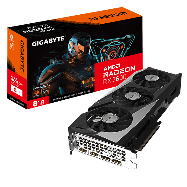כרטיס מסך Gigabyte RADEON RX 7600 Gaming OC 8GB | PC SQUAD