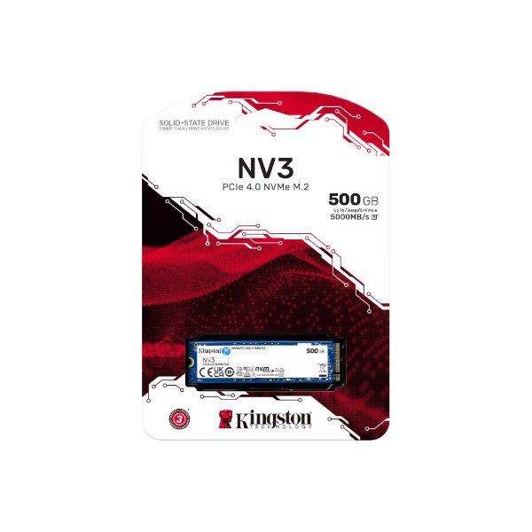 דיסק פנימי Kingston NV3 500GB NVME GEN 4.0 M.2 2280 5000/3000Mb/s | PC SQUAD