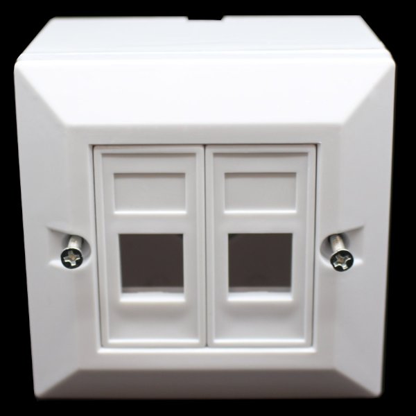 קופסאת פלסטיק לשני מחברים RJ-45 Plastic box Cat5 | PC SQUAD