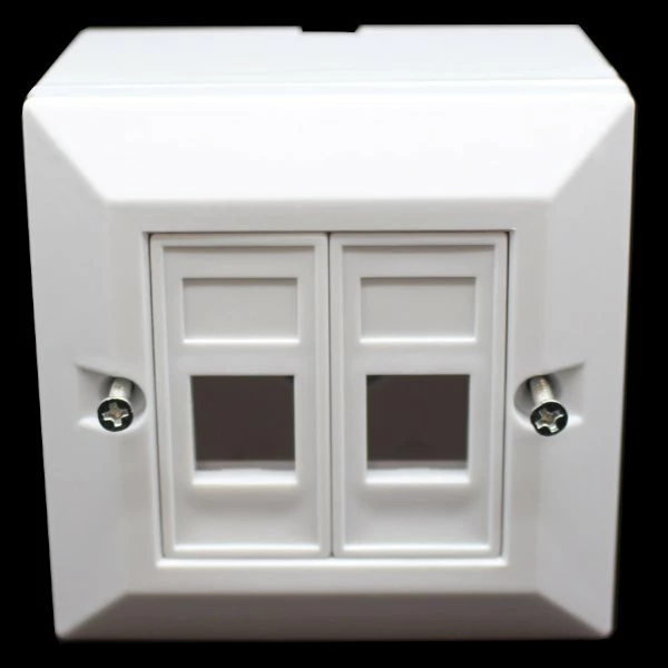 קופסאת פלסטיק לשני מחברים RJ-45 Plastic box Cat5 | PC SQUAD