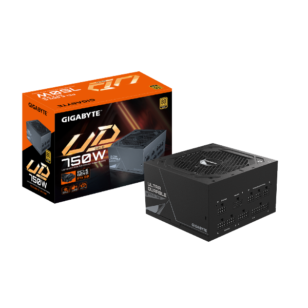 ספק כוח Gigabyte UD 750W PCIE5.0 80 plus gold Full Modular 12CM | PC SQUAD