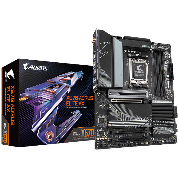 לוח Gigabyte X670 Aorus Elite AX 1.2 ATX AM5 DDR5 WIFI 6E BT5.2 | PC SQUAD