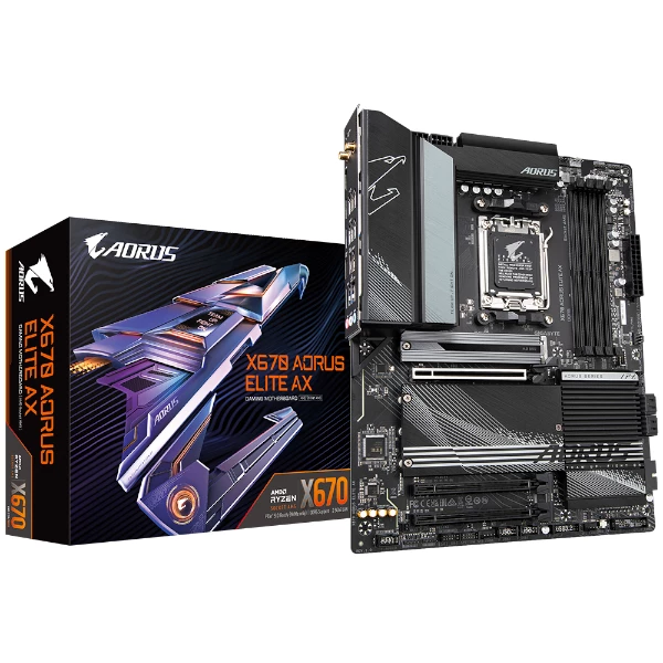 לוח Gigabyte X670 Aorus Elite AX 1.2 ATX AM5 DDR5 WIFI 6E BT5.2 | PC SQUAD