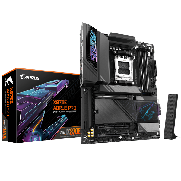 לוח למעבדי AMD Gigabyte X870E AORUS PRO ATX AM5 DDR5 WIFI7 BT | PC SQUAD