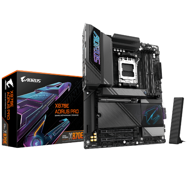 לוח למעבדי AMD Gigabyte X870E AORUS PRO ATX AM5 DDR5 WIFI7 BT | PC SQUAD