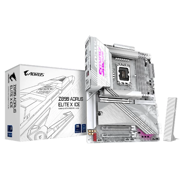 לוח לאינטל דור 15 Gigabyte Z890 AORUS ELITE X ICE ATX LGA1851 | PC SQUAD