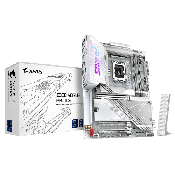 לוח לאינטל דור 15 Gigabyte Z890 AORUS PRO ICE 5GbE ATX LGA1851 | PC SQUAD