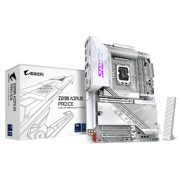 לוח לאינטל דור 15 Gigabyte Z890 AORUS PRO ICE 5GbE ATX LGA1851 | PC SQUAD