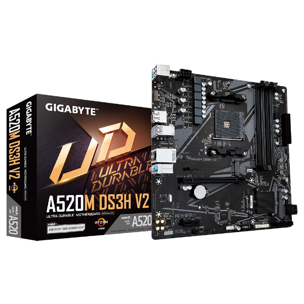 לוח למעבדי Gigabyte A520M DS3H V2 1.1 AM4 AMD Micro-Atx | PC SQUAD